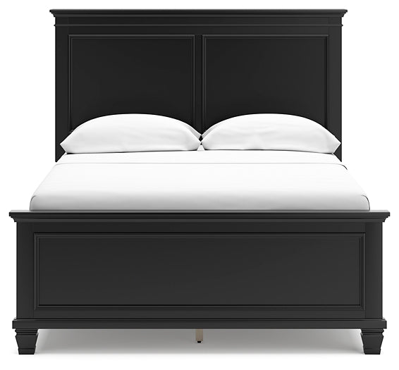 Lanolee Panel Bed With Mirrored Dresser And Chest