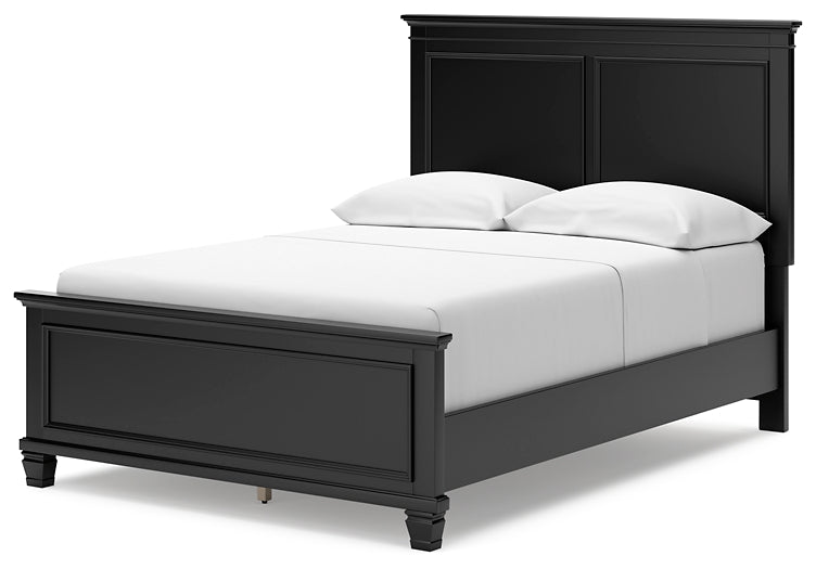 Lanolee Panel Bed With Mirrored Dresser And Chest