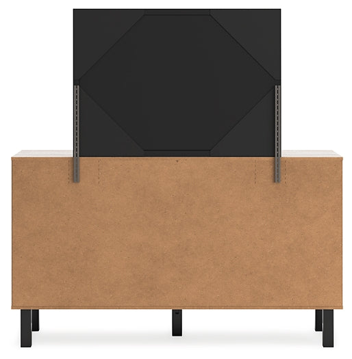 Cabecero Vessalli con panel, cómoda y espejo