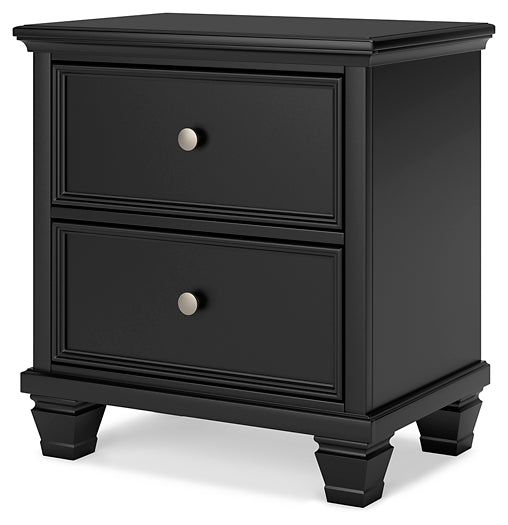 Lanolee California Panel Bed With Mirrored Dresser And Nightstand