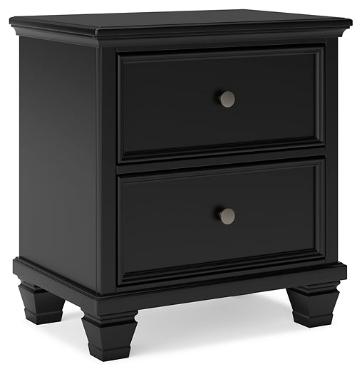 Lanolee California Panel Bed With Mirrored Dresser And Nightstand