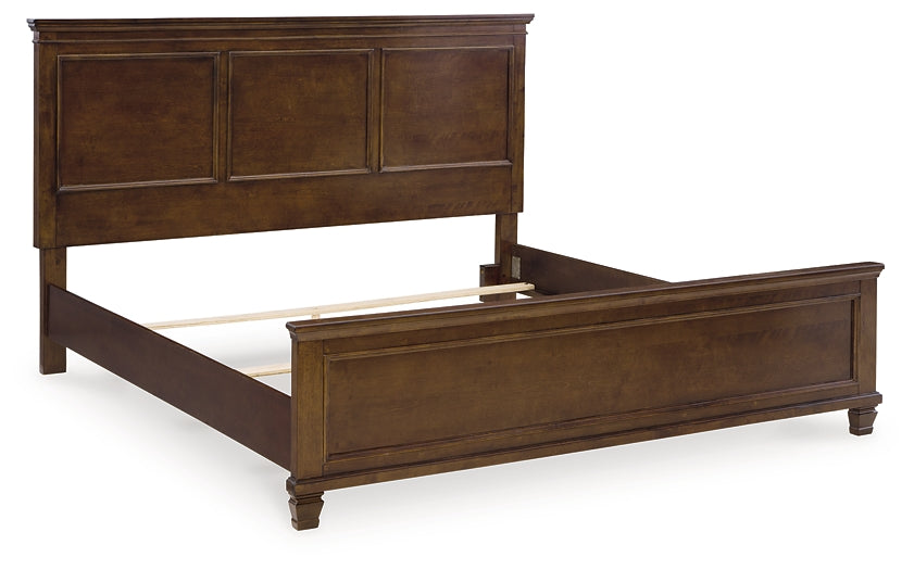 Cama con paneles Danabrin, cómoda y espejo