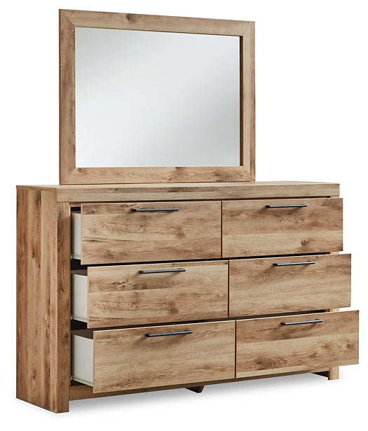 Hyanna Panel Bed With Mirrored Dresser And Chest