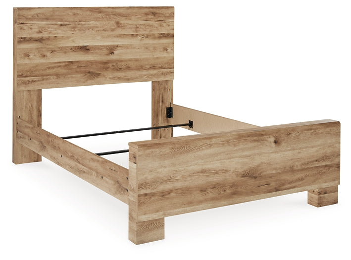 Hyanna Panel Bed With Mirrored Dresser And Chest