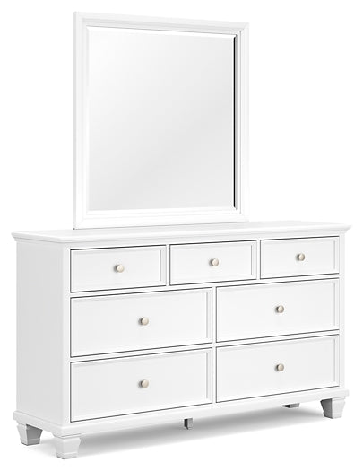 Fortman Panel Bed With Mirrored Dresser And 2 Nightstands