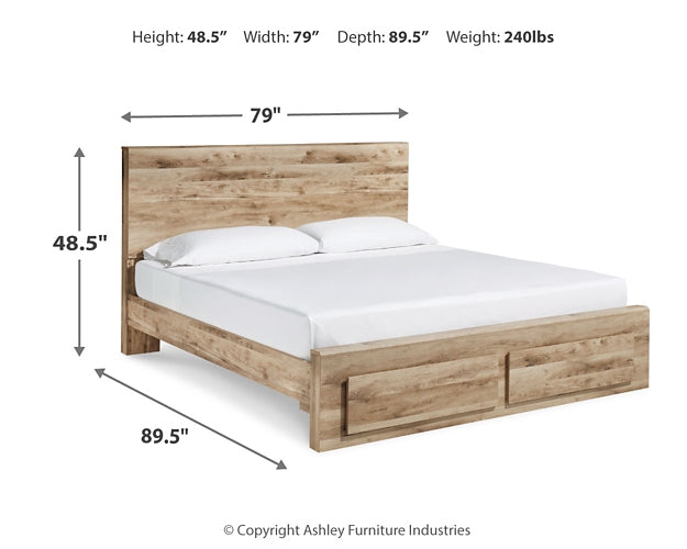 Cama Hyanna con almacenamiento y tocador con espejo