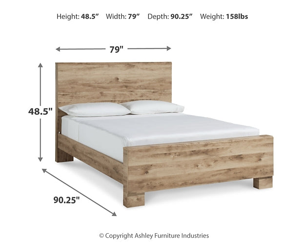 Cama Hyanna con paneles y tocador con espejo