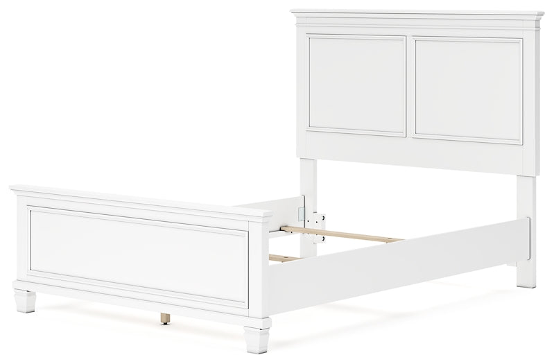 Fortman Panel Bed With Mirrored Dresser And Chest