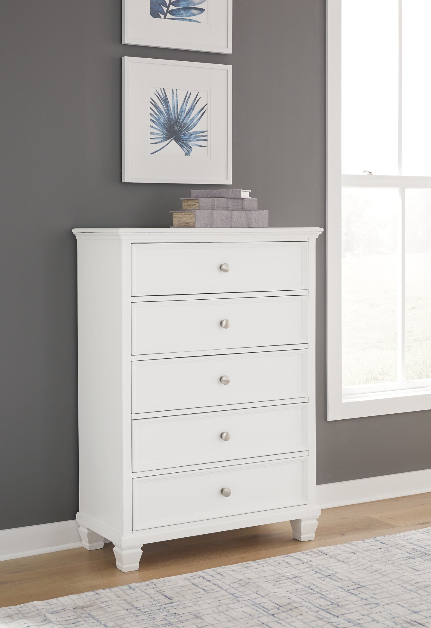 Fortman Panel Bed With Mirrored Dresser And Chest