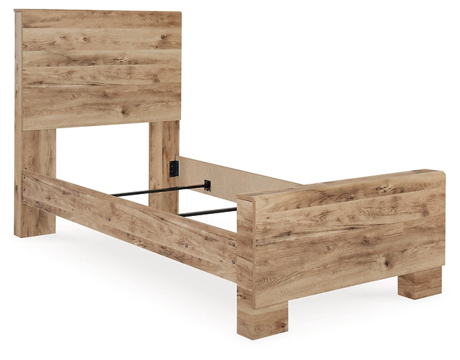 Hyanna Panel Bed With Mirrored Dresser And Chest