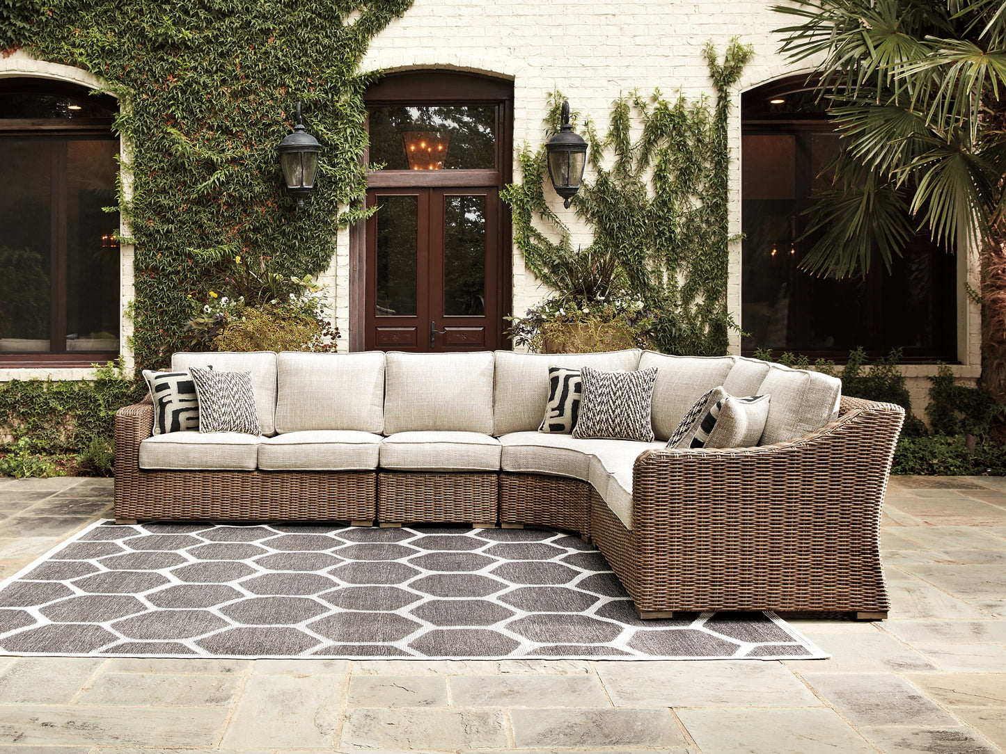 Conjunto de asientos para exterior de 4 piezas Beachcroft