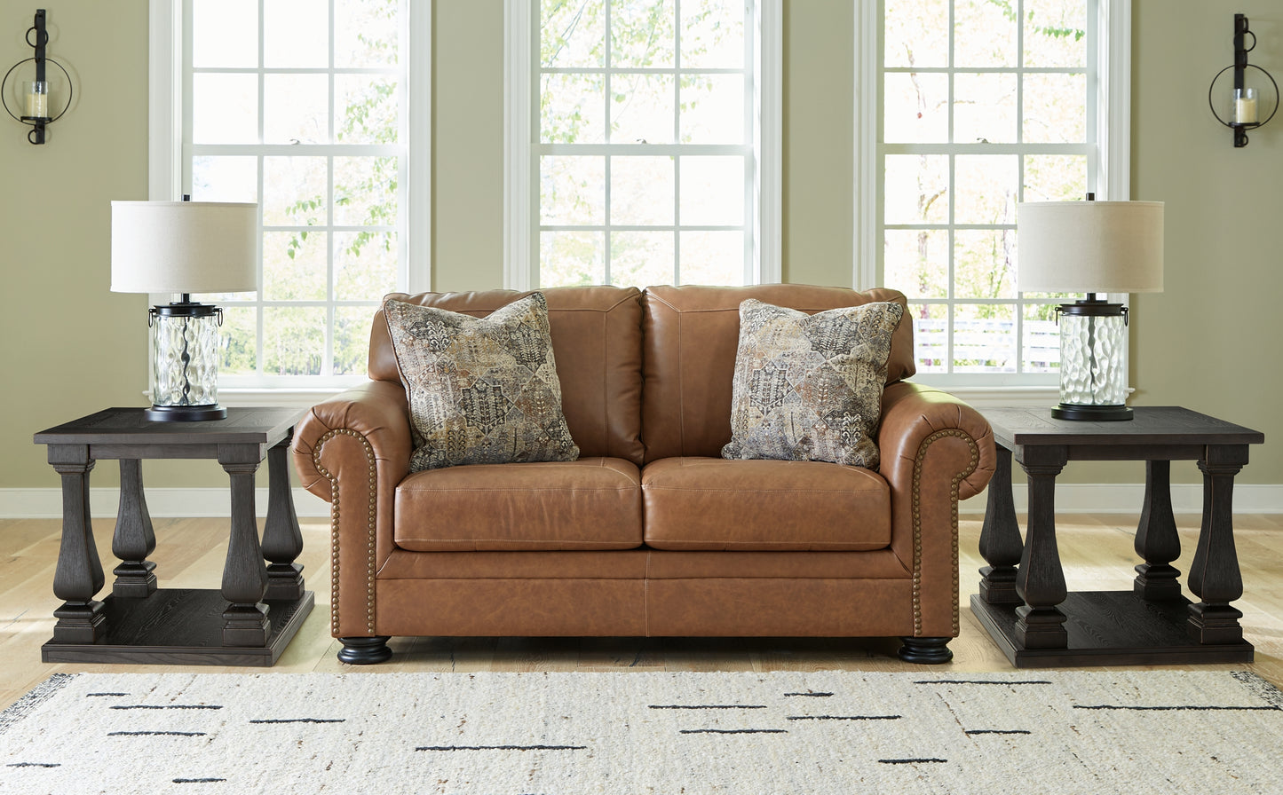 Sofá, loveseat, silla y otomana Carianna