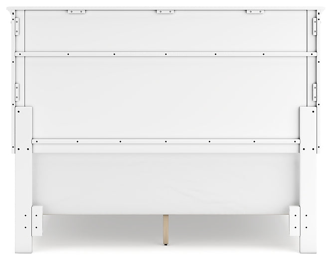 Cama Fortman con paneles, cómoda con espejo y mesita de noche