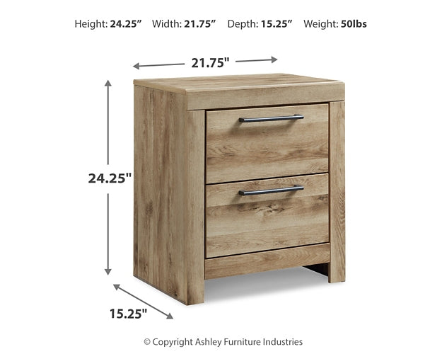 Hyanna Panel Storage Bed With Mirrored Dresser And Nightstand