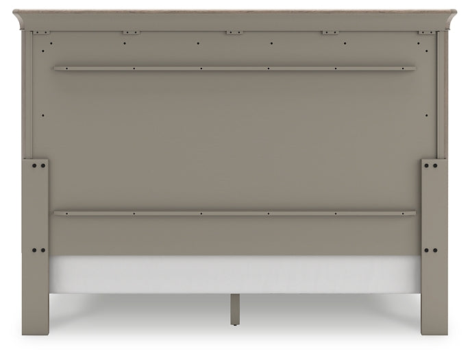 Cama tipo trineo Lexorne con tocador con espejo, cómoda y mesita de noche