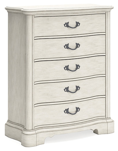 Arlendyne California Upholstered Bed With Mirrored Dresser And Chest