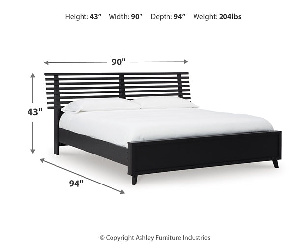 Cama con paneles Danziar y tocador con espejo