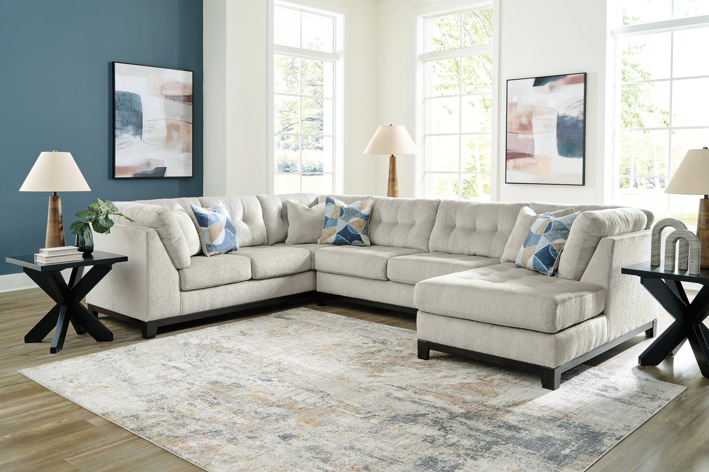 Seccional de 3 piezas con chaise longue Maxon Place