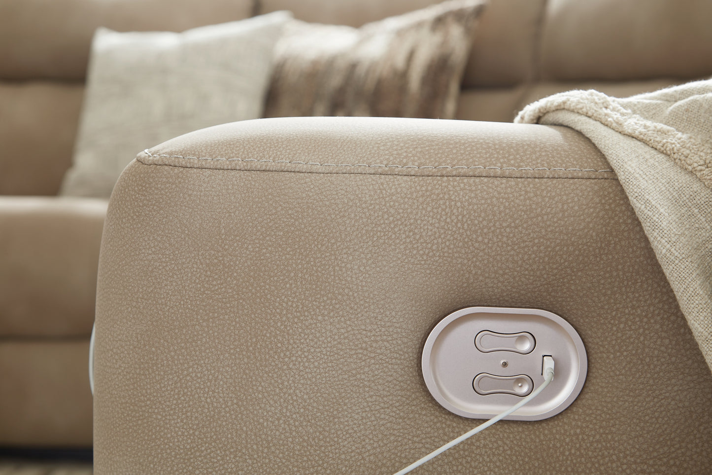 Loveseat seccional reclinable eléctrico de dos piezas DuraPella de última generación