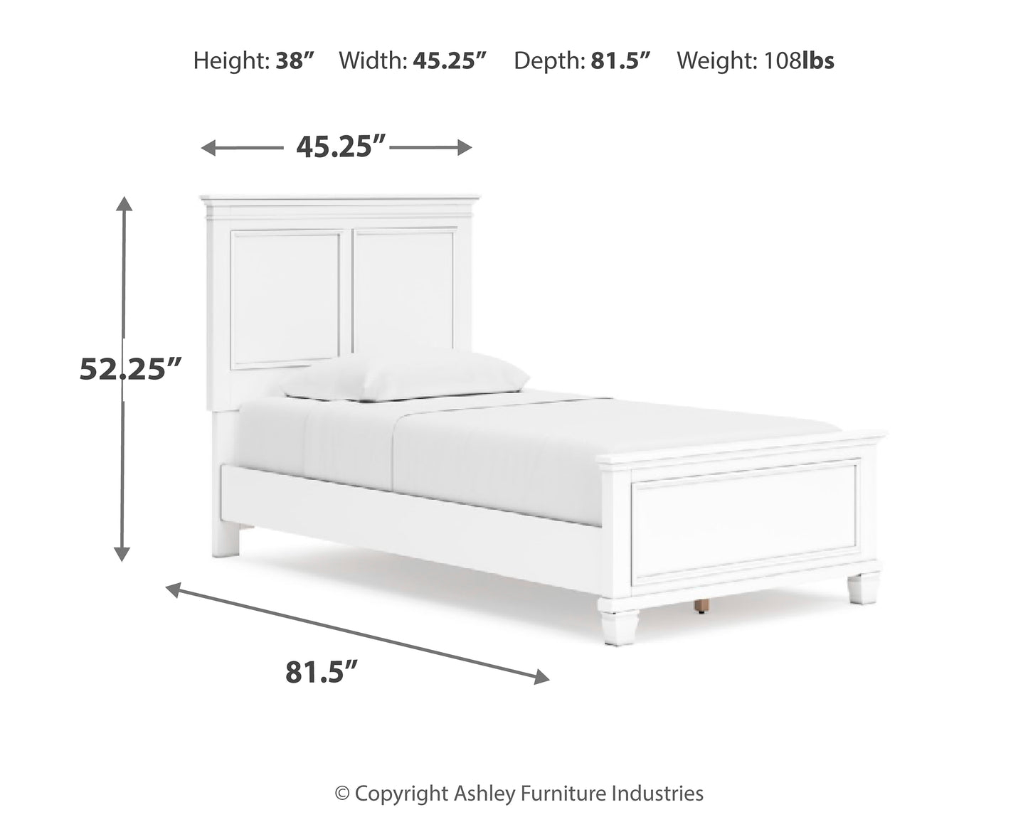 Fortman Panel Bed With Mirrored Dresser
