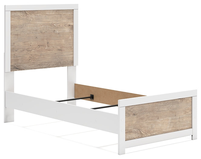 Charbitt Panel Bed With Mirrored Dresser