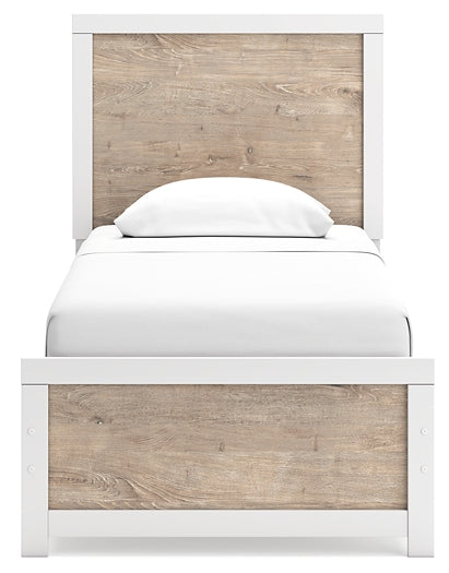 Charbitt Panel Bed With Mirrored Dresser