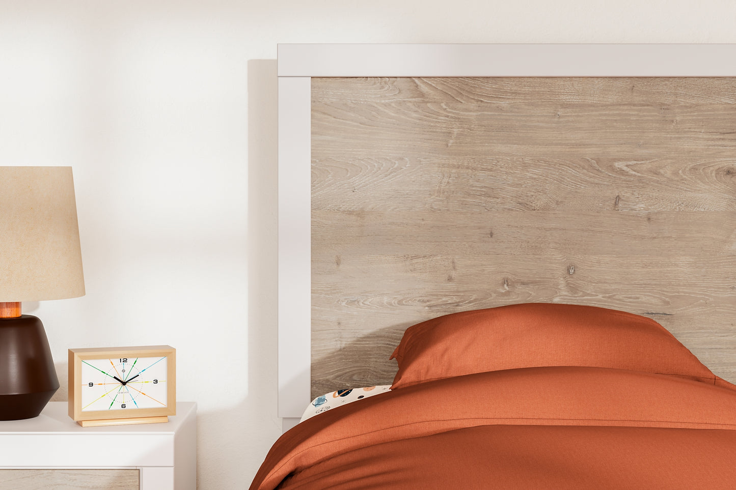 Charbitt Panel Bed With Mirrored Dresser