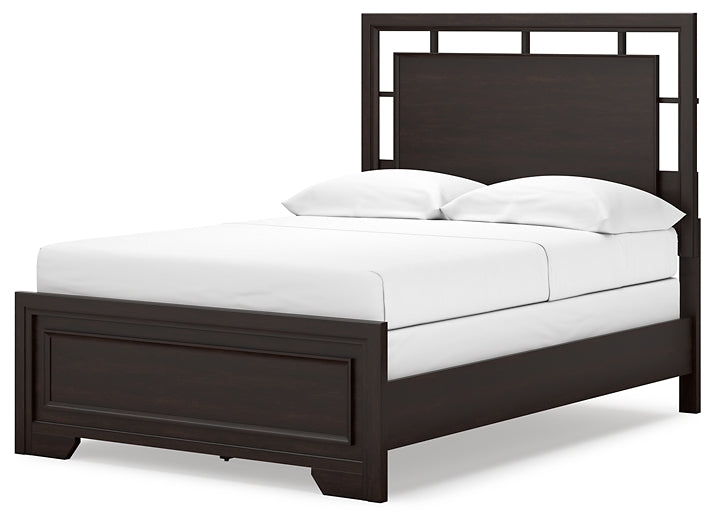 Covetown Panel Bed With Mirrored Dresser And Nightstand