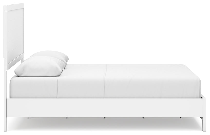 Cama con paneles Binterglen y tocador con espejo