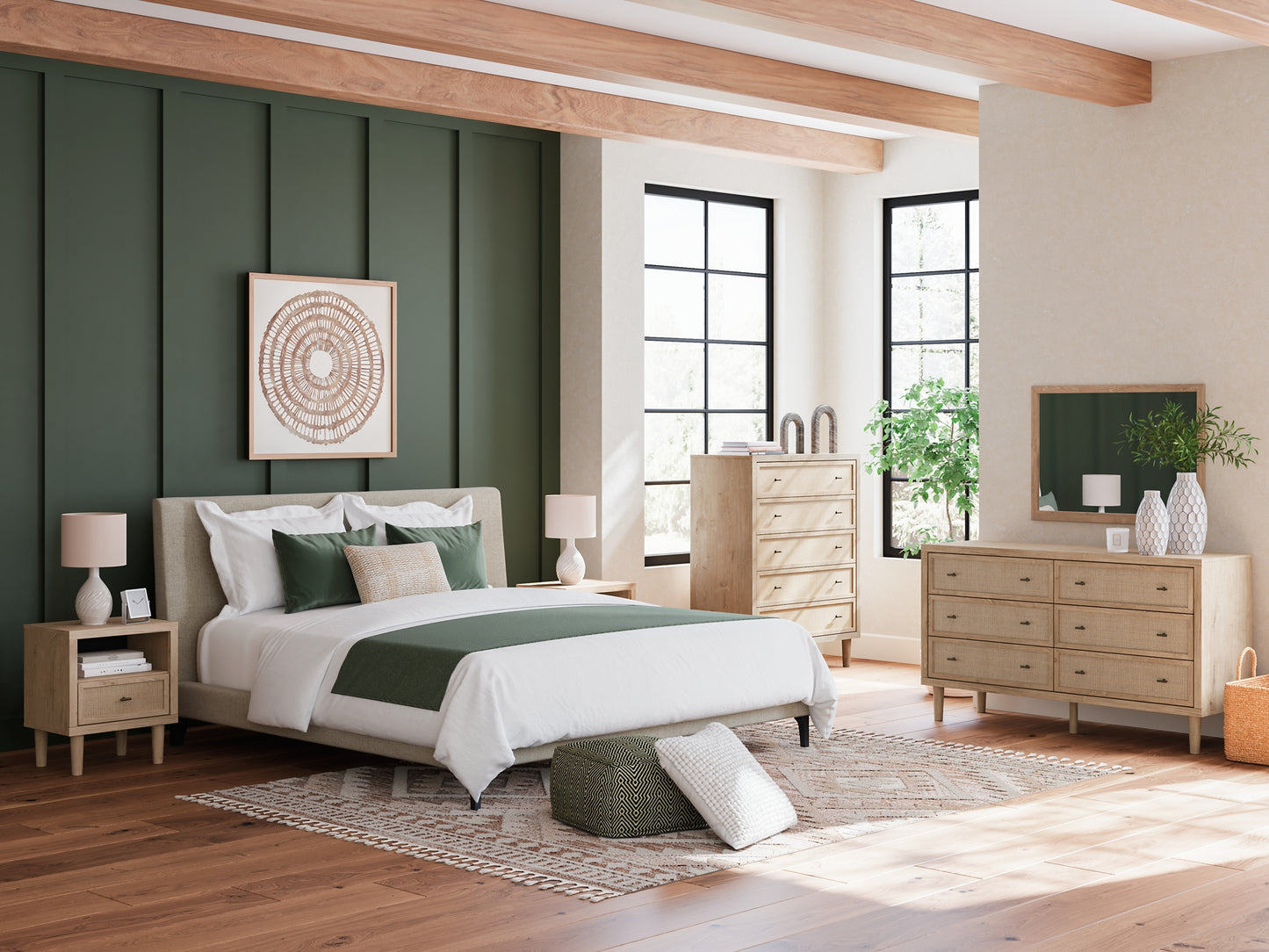 Cielden Cal Uph Bed W/Roll Slats