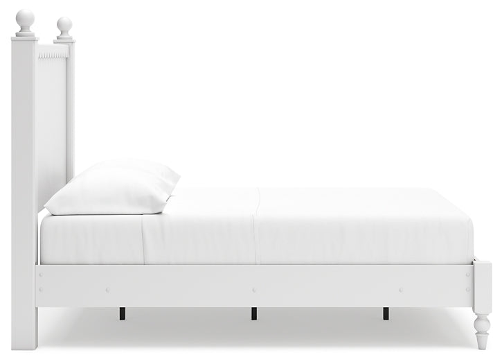 Mollviney Panel Bed With Mirrored Dresser