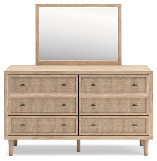 Cielden Panel Bed With Mirrored Dresser