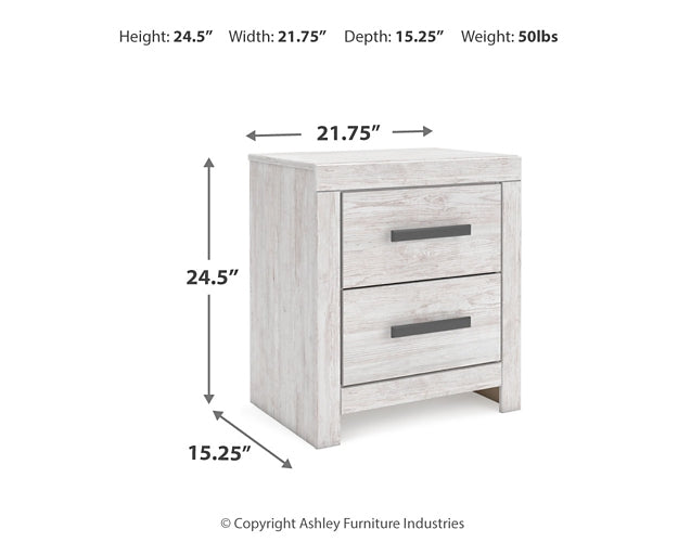 Cayboni Panel Bed With Mirrored Dresser And Nightstand