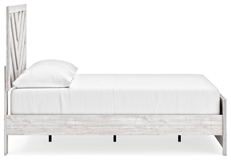 Cayboni Panel Bed With Mirrored Dresser