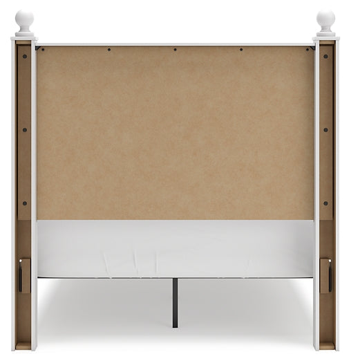 Mollviney Panel Bed With Mirrored Dresser And Nightstand