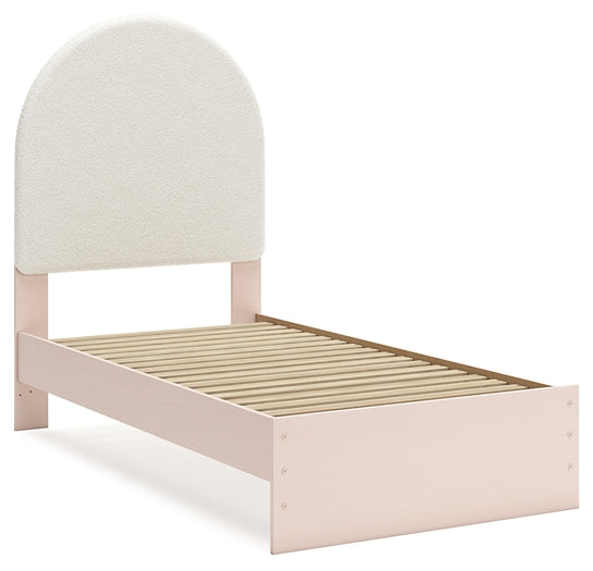 Wistenpine Upholstered Panel Bed With Nightstand