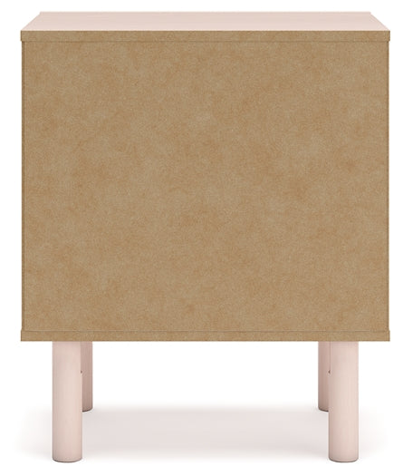 Wistenpine Upholstered Panel Bed With Nightstand