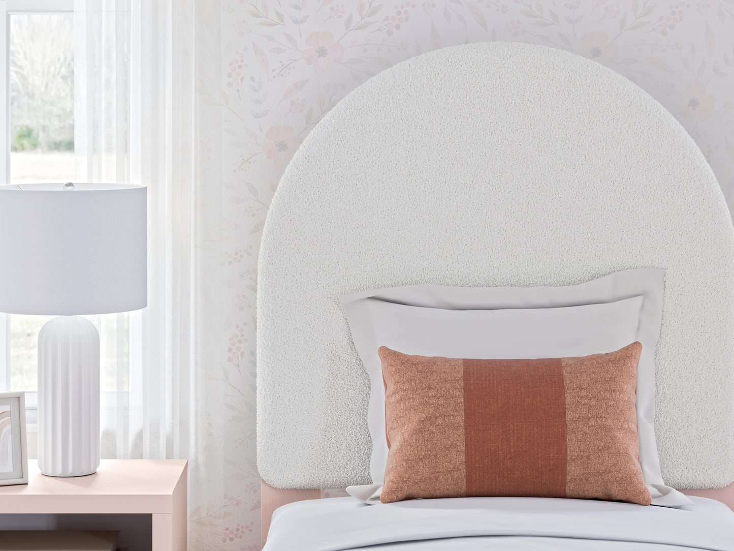 Wistenpine Upholstered Panel Bed With Nightstand