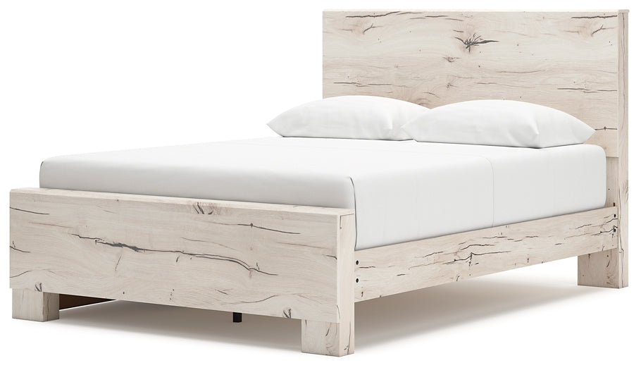 Cama con paneles Lawroy y tocador con espejo