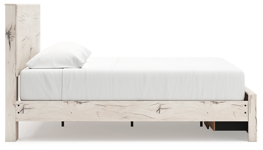 Cama con almacenamiento y tocador con espejo Lawroy