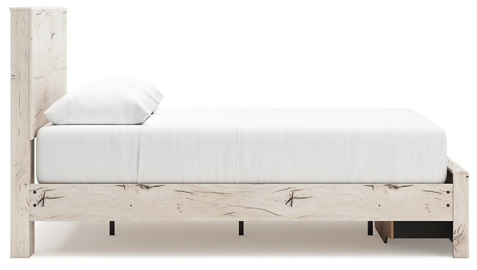 Cama con almacenamiento y tocador con espejo Lawroy