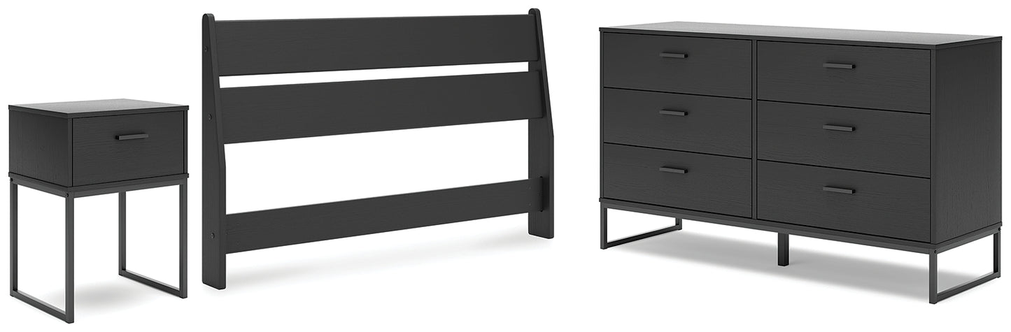 Socalle Panel Headboard With Dresser And Nightstand