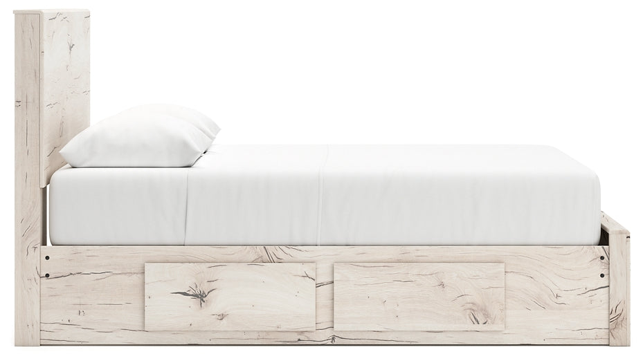 Cama con almacenamiento y tocador con espejo Lawroy