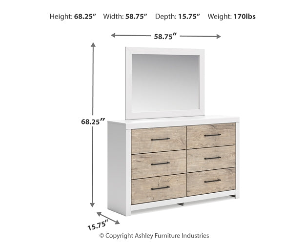 Charbitt Panel Bed With Mirrored Dresser And Chest