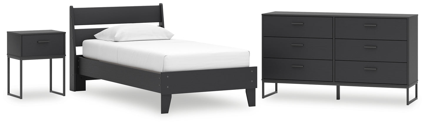 Socalle Panel Platform Bed With Dresser And Nightstand