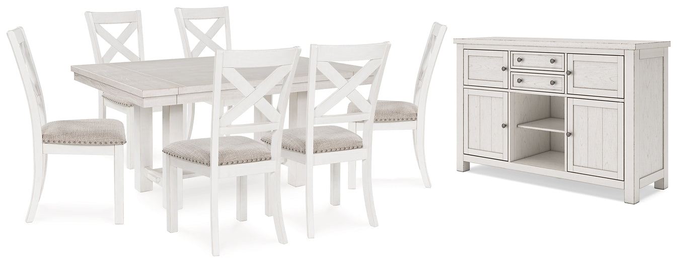 Mesa de comedor Robbinsdale y 6 sillas con almacenamiento
