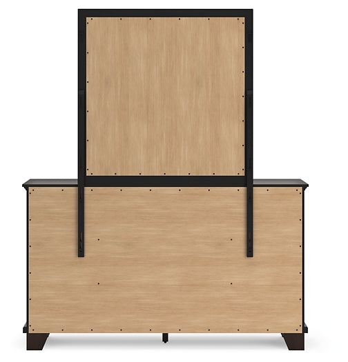 Covetown Panel Bed With Mirrored Dresser And Chest