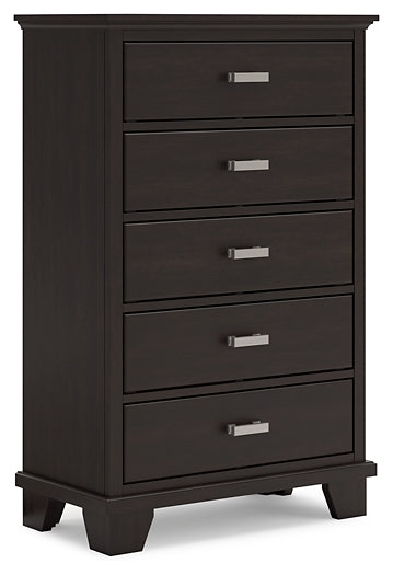 Covetown Panel Bed With Mirrored Dresser And Chest