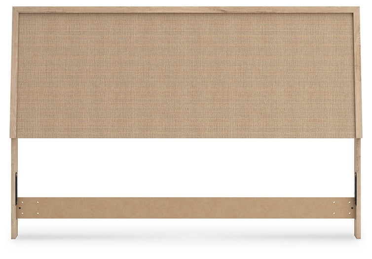 Cabecero de panel Cielden con cómoda y cómoda con espejo