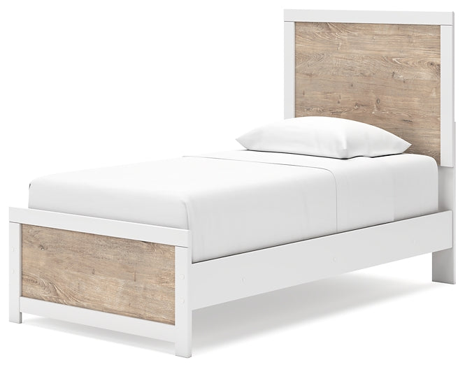 Charbitt Panel Bed With Mirrored Dresser And Chest